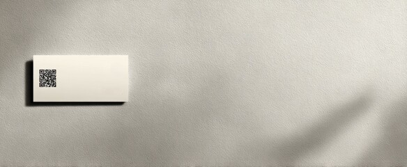Minimalistic business card design with QR code for modern branding
