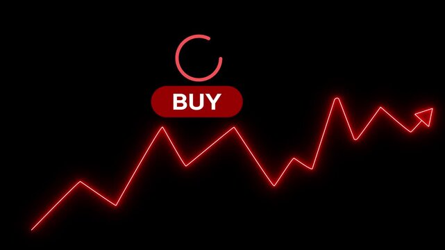 Red Neon Line Graph with Arrow Pointing Downward on Black Background Indicating Decline or Error in Financial or Business Data Trend Analysis