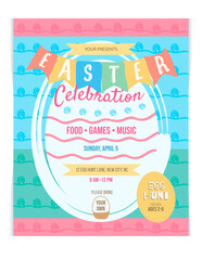 Obraz premium aster Egg Hunt Invitation Template for Kids