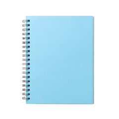 Blue spiral notebook isolated on transparent background