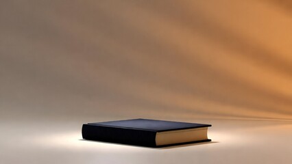 Single book in dramatic light representing the power of reading knowledge and generosity on International Book Giving Day
