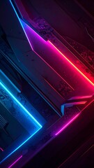 Futuristic Neon Lines - A Vibrant Display of Technology and Design.