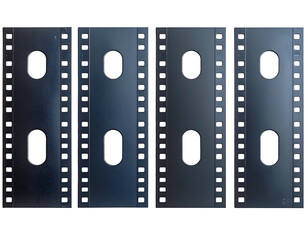 Four strips of developed 35mm film.