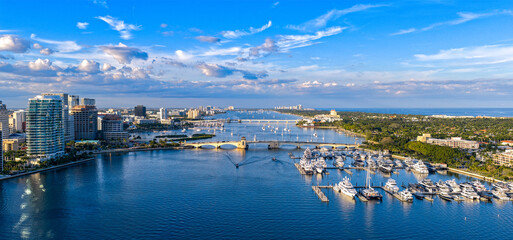 aerial view of West Palm Beach and Royal Park Bridge © Bruce