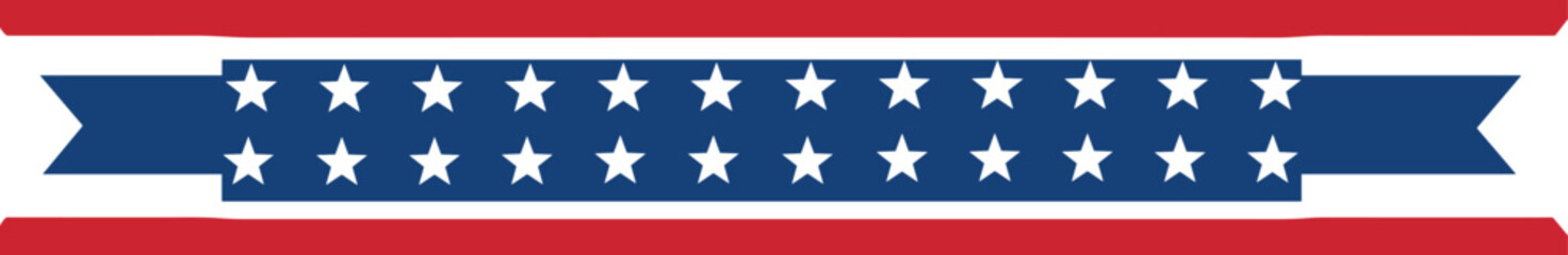 Obraz premium A ribbon banner with stars and stripes waving in the wind, symbolizing patriotism and national pride