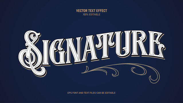 Signature victorian text effect