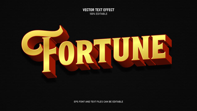 Fortune 3d text effect
