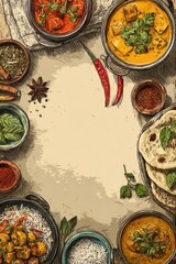 Delicious Indian Food Variety