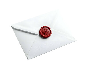 White Envelope with Red Wax Seal.