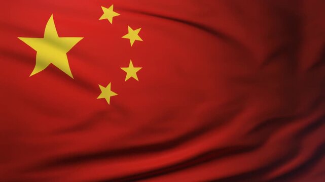 Chinese National Flag with Five Yellow Stars on Red Field