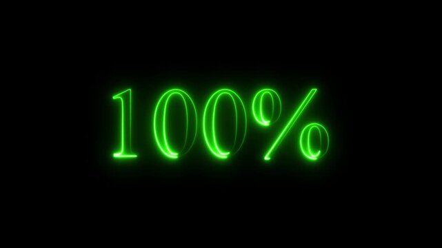 0 Percent royal red parrot color neon light glowing animation on a black backgrownd,with 4k video animation.