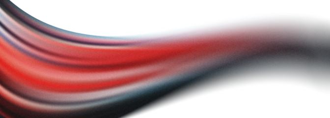 Abstract flowing wave gradient with red and dark tones, soft blur texture, and smooth motion curve isolated on transparent background