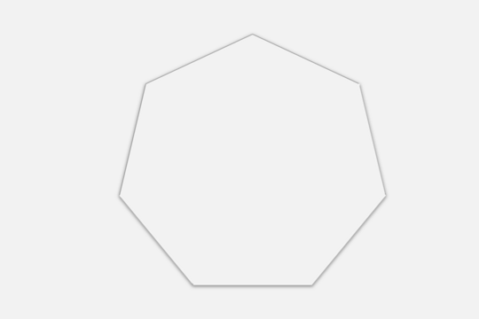 Transparent glass frame with hexagon shape. 3d plastic blank screen isolated on on transparent background. Reflective surface panel with light glare. Modern UI element. - Powered by Adobe