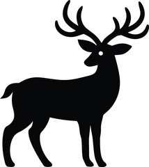 Obraz premium Simple Deer Silhouette Image
