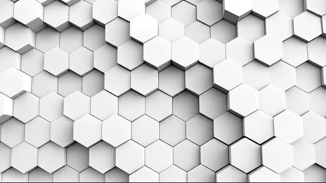 Abstract white hexagonal pattern geometric texture background
