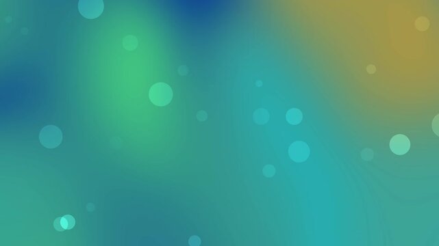 Blurred green, blue, and gold background with circles. Ideal for presentations, web design, social media graphics, and advertising campaigns.