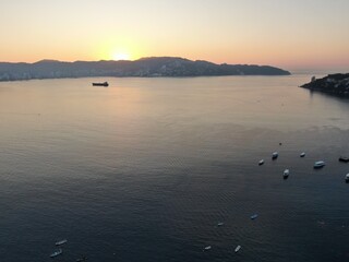 vista a&eacute;rea de la Bah&iacute;a de Acapulco