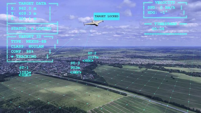 Aerial Drone Mapping Interface with Geospatial Grid