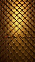 Glossy Golden Fish Scale Texture Background