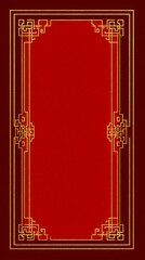 Elegant Red Background with Golden Decorative Border