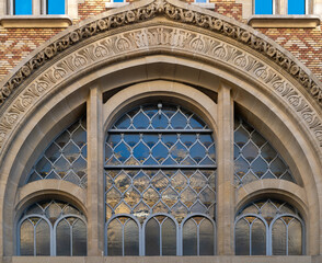 Fa&ccedil;ade art d&eacute;co, immeuble de la soci&eacute;t&eacute; th&eacute;osophique, 7&egrave;me arrondissement, Paris, France