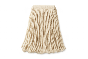 Mop head with cotton strands cleaning floors