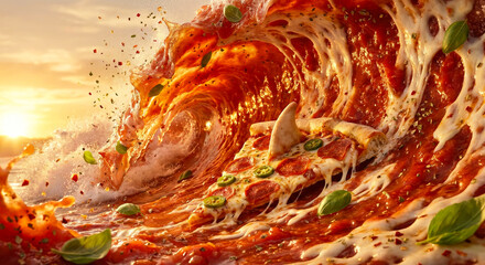 Explosive Spicy Food Concepts: High Speed Hot Sauce Racing, Surfing Pizza, and Boxing Jalapeno with Fire and Motion