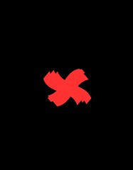 T-shirt design showing mystery and power, the X.