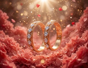 Romantic hearts background for Valentine&rsquo;s Day