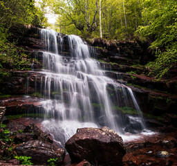 Fototapeta premium Waterfall Tupavica on old mountain (Stara planina) next to the Pirot in eastern Serbia