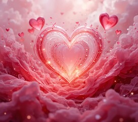Romantic hearts background for Valentine&rsquo;s Day