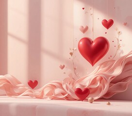 Romantic hearts background for Valentine&rsquo;s Day