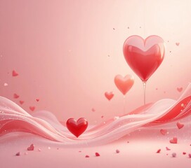 Romantic hearts background for Valentine&rsquo;s Day