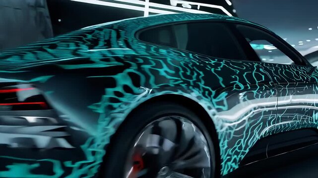 Futuristic Electric Car with Unique Design.