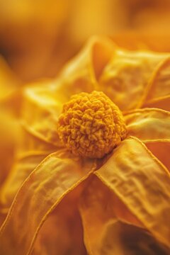 Closeup of Yellow Flower Center