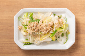 長ねぎ　ツナ　あえ