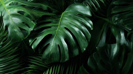 beautiful green leaves of some plants