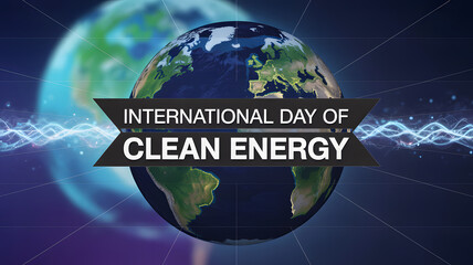 A vibrant digital illustration showcasing a detailed Earth globe with continents clearly visible A prominent banner across the center displays Interna