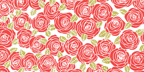 Summer background with roses flowers. Nature concept design. Modern floral composition. Vector illustration for poster, invitation, greeting card. Botanical style roses frame. Copy space.