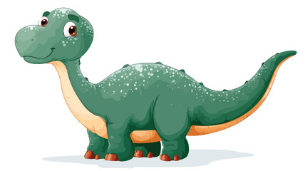 Fototapeta premium Cute Dinosaur Cartoon Vector with Outline on White Background