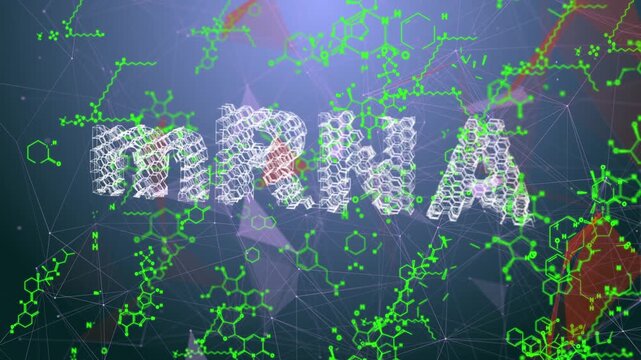 mRNA Molecular Structure DNA Genetic Research Biotechnology Science Animation