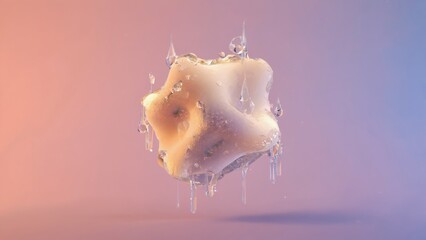 Abstract sensory object with soft translucent texture and subtle light diffusion, evoking touch, calm and luxury. Timeless visual concept for beauty, wellness, fashion and future design.
