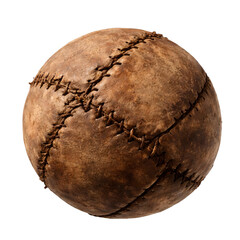 Vintage Leather Ball Isolated