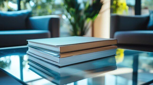 A stack of reports from top consulting firms (McKinsey, BCG, Bain) with their recognizable cover designs, placed on a modern glass coffee table. A symbol of elite business intelligence and advisory.