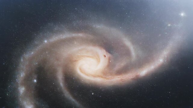 Stunning view of the Milky Way galaxy from an external perspective, showcasing cosmic beauty.