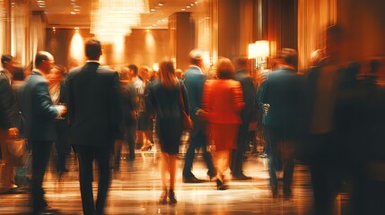 Business people in a lobby