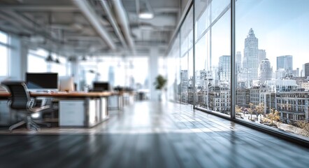 Modern office with city view