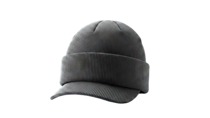 Black Ribbed Beanie Hat
