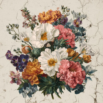 Collage, Flower painting, Composition, Digital art, aesthetic