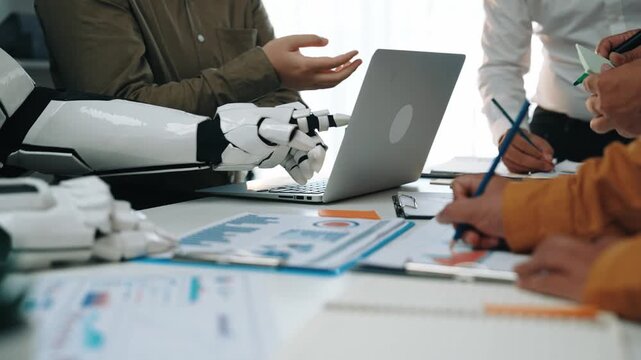 During a broad-scale workshop, participants leverage AI technology to distill data findings, guiding strategic marketing aims and shaping a unifying business plan. Noogenesis AI